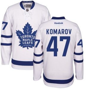 Herren Toronto Maple Leafs Eishockey Trikot Leo Komarov #47 Reebok Weiß Auswärts